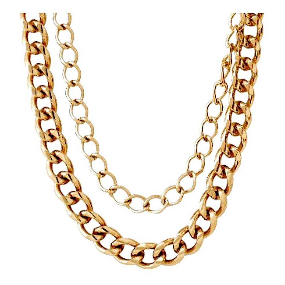 Stella & Dot gold La Coco curbchain necklace & ext